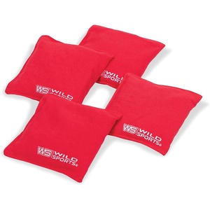 image:imageWild Sports Regulation Size Cornhole Bags  Set of 4 Premium Bean Bag Toss Bags  16oz Official WeightRed