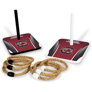 image:imageWild Sports Solid Wood College Quoits Set with Direct Print HD Team Graphics  Tailgate Ring Toss Game  Great Gift for Any NCAA Fan Ring Toss Outdoor Games for The BeachSouth Carolina Fighting Gamecocks