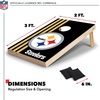 image:imageNFL 2 x 3 Solid Wood Cornhole Set with Direct Print HD Team Graphics  Great Gift for Any Football Fan Bean Bag Toss Family Outdoor GamesPittsburgh Steelers