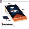 image:imageNFL Football 2 x 4 Regulation Size Solid Wood Cornhole Set with Direct Print HD Team Graphics Great Gift for Any Football Fan Bean Bag Toss Family Outdoor GameDenver Broncos