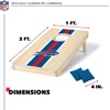 image:imageNFL Football Portable Size 1 x 2 Solid Wood Cornhole Set with Direct Print HD Team Graphics  Travel SizeBuffalo Bills