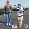 image:imageNFL Football Portable Size 1 x 2 Solid Wood Cornhole Set with Direct Print HD Team Graphics  Travel SizeBuffalo Bills