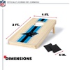 image:imageNFL Football Portable Size 1 x 2 Solid Wood Cornhole Set with Direct Print HD Team Graphics  Travel SizeCarolina Panthers
