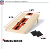 image:imageNFL Football Portable Size 1 x 2 Solid Wood Cornhole Set with Direct Print HD Team Graphics  Travel SizeCincinnati Bengals