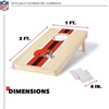 image:imageNFL Football Portable Size 1 x 2 Solid Wood Cornhole Set with Direct Print HD Team Graphics  Travel SizeCleveland Browns