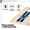 image:imageNFL Football Portable Size 1 x 2 Solid Wood Cornhole Set with Direct Print HD Team Graphics  Travel SizeDallas Cowboys