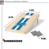 image:imageNFL Football Portable Size 1 x 2 Solid Wood Cornhole Set with Direct Print HD Team Graphics  Travel SizeDetroit Lions