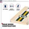 image:imageNFL Football Portable Size 1 x 2 Solid Wood Cornhole Set with Direct Print HD Team Graphics  Travel SizeGreen Bay Packers