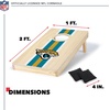 image:imageNFL Football Portable Size 1 x 2 Solid Wood Cornhole Set with Direct Print HD Team Graphics  Travel SizeJacksonville Jaguars