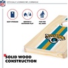 image:imageNFL Football Portable Size 1 x 2 Solid Wood Cornhole Set with Direct Print HD Team Graphics  Travel SizeJacksonville Jaguars