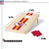 image:imageNFL Football Portable Size 1 x 2 Solid Wood Cornhole Set with Direct Print HD Team Graphics  Travel SizeKansas City Chiefs
