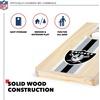 image:imageNFL Football Portable Size 1 x 2 Solid Wood Cornhole Set with Direct Print HD Team Graphics  Travel SizeLas Vegas Raiders