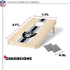image:imageNFL Football Portable Size 1 x 2 Solid Wood Cornhole Set with Direct Print HD Team Graphics  Travel SizeLas Vegas Raiders