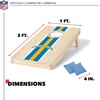image:imageNFL Football Portable Size 1 x 2 Solid Wood Cornhole Set with Direct Print HD Team Graphics  Travel SizeLos Angeles Chargers