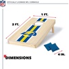image:imageNFL Football Portable Size 1 x 2 Solid Wood Cornhole Set with Direct Print HD Team Graphics  Travel SizeLos Angeles Rams