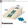 image:imageNFL Football Portable Size 1 x 2 Solid Wood Cornhole Set with Direct Print HD Team Graphics  Travel SizeMiami Dolphins