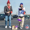 image:imageNFL Football Portable Size 1 x 2 Solid Wood Cornhole Set with Direct Print HD Team Graphics  Travel SizeMinnesota Vikings