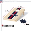 image:imageNFL Football Portable Size 1 x 2 Solid Wood Cornhole Set with Direct Print HD Team Graphics  Travel SizeNew England Patriots