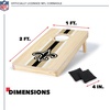 image:imageNFL Football Portable Size 1 x 2 Solid Wood Cornhole Set with Direct Print HD Team Graphics  Travel SizeNew Orleans Saints