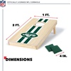 image:imageNFL Football Portable Size 1 x 2 Solid Wood Cornhole Set with Direct Print HD Team Graphics  Travel SizeNew York Jets