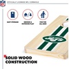 image:imageNFL Football Portable Size 1 x 2 Solid Wood Cornhole Set with Direct Print HD Team Graphics  Travel SizeNew York Jets