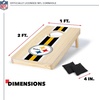 image:imageNFL Football Portable Size 1 x 2 Solid Wood Cornhole Set with Direct Print HD Team Graphics  Travel SizePittsburgh Steelers