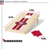 image:imageNFL Football Portable Size 1 x 2 Solid Wood Cornhole Set with Direct Print HD Team Graphics  Travel SizeSan Francisco 49ers