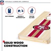 image:imageNFL Football Portable Size 1 x 2 Solid Wood Cornhole Set with Direct Print HD Team Graphics  Travel SizeSan Francisco 49ers