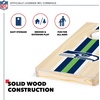 image:imageNFL Football Portable Size 1 x 2 Solid Wood Cornhole Set with Direct Print HD Team Graphics  Travel SizeSeattle Seahawks