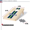 image:imageNFL Football Portable Size 1 x 2 Solid Wood Cornhole Set with Direct Print HD Team Graphics  Travel SizeSeattle Seahawks