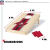 image:imageNFL Football Portable Size 1 x 2 Solid Wood Cornhole Set with Direct Print HD Team Graphics  Travel SizeTampa Bay Buccaneers
