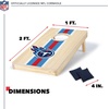 image:imageNFL Football Portable Size 1 x 2 Solid Wood Cornhole Set with Direct Print HD Team Graphics  Travel SizeTennessee Titans