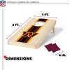 image:imageNFL Football Portable Size 1 x 2 Solid Wood Cornhole Set with Direct Print HD Team Graphics  Travel SizeWashington Commanders