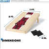 image:imageWild Sports College Portable Size 1 x 2 Solid Wood Cornhole Set with Direct Print HD Team Graphics  Travel SizeArkansas Razorbacks