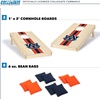 image:imageWild Sports College Portable Size 1 x 2 Solid Wood Cornhole Set with Direct Print HD Team Graphics  Travel SizeAuburn Tigers
