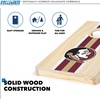 image:imageWild Sports College Portable Size 1 x 2 Solid Wood Cornhole Set with Direct Print HD Team Graphics  Travel SizeFlorida State Seminoles