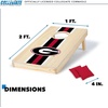 image:imageWild Sports College Portable Size 1 x 2 Solid Wood Cornhole Set with Direct Print HD Team Graphics  Travel SizeGeorgia Bulldogs