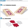image:imageWild Sports College Portable Size 1 x 2 Solid Wood Cornhole Set with Direct Print HD Team Graphics  Travel SizeIndiana Hoosiers