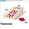 image:imageWild Sports College Portable Size 1 x 2 Solid Wood Cornhole Set with Direct Print HD Team Graphics  Travel SizeIndiana Hoosiers