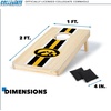 image:imageWild Sports College Portable Size 1 x 2 Solid Wood Cornhole Set with Direct Print HD Team Graphics  Travel SizeIowa Hawkeyes