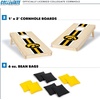 image:imageWild Sports College Portable Size 1 x 2 Solid Wood Cornhole Set with Direct Print HD Team Graphics  Travel SizeIowa Hawkeyes