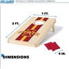 image:imageWild Sports College Portable Size 1 x 2 Solid Wood Cornhole Set with Direct Print HD Team Graphics  Travel SizeIowa State Cyclones