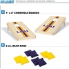 image:imageWild Sports College Portable Size 1 x 2 Solid Wood Cornhole Set with Direct Print HD Team Graphics  Travel SizeLSU Tigers