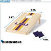 image:imageWild Sports College Portable Size 1 x 2 Solid Wood Cornhole Set with Direct Print HD Team Graphics  Travel SizeLSU Tigers