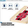 image:imageWild Sports College Portable Size 1 x 2 Solid Wood Cornhole Set with Direct Print HD Team Graphics  Travel SizeNorth Carolina State Wolfpack