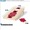 image:imageWild Sports College Portable Size 1 x 2 Solid Wood Cornhole Set with Direct Print HD Team Graphics  Travel SizeNorth Carolina State Wolfpack