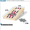 image:imageWild Sports College Portable Size 1 x 2 Solid Wood Cornhole Set with Direct Print HD Team Graphics  Travel SizeOhio State Buckeyes