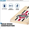 image:imageWild Sports College Portable Size 1 x 2 Solid Wood Cornhole Set with Direct Print HD Team Graphics  Travel SizeOhio State Buckeyes