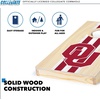 image:imageWild Sports College Portable Size 1 x 2 Solid Wood Cornhole Set with Direct Print HD Team Graphics  Travel SizeOklahoma Sooners
