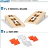image:imageWild Sports College Portable Size 1 x 2 Solid Wood Cornhole Set with Direct Print HD Team Graphics  Travel SizeTennessee Volunteers